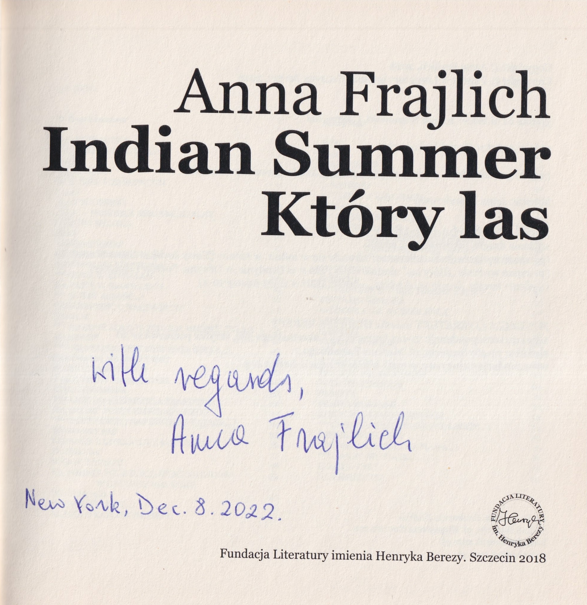 Indian Summer - Który las